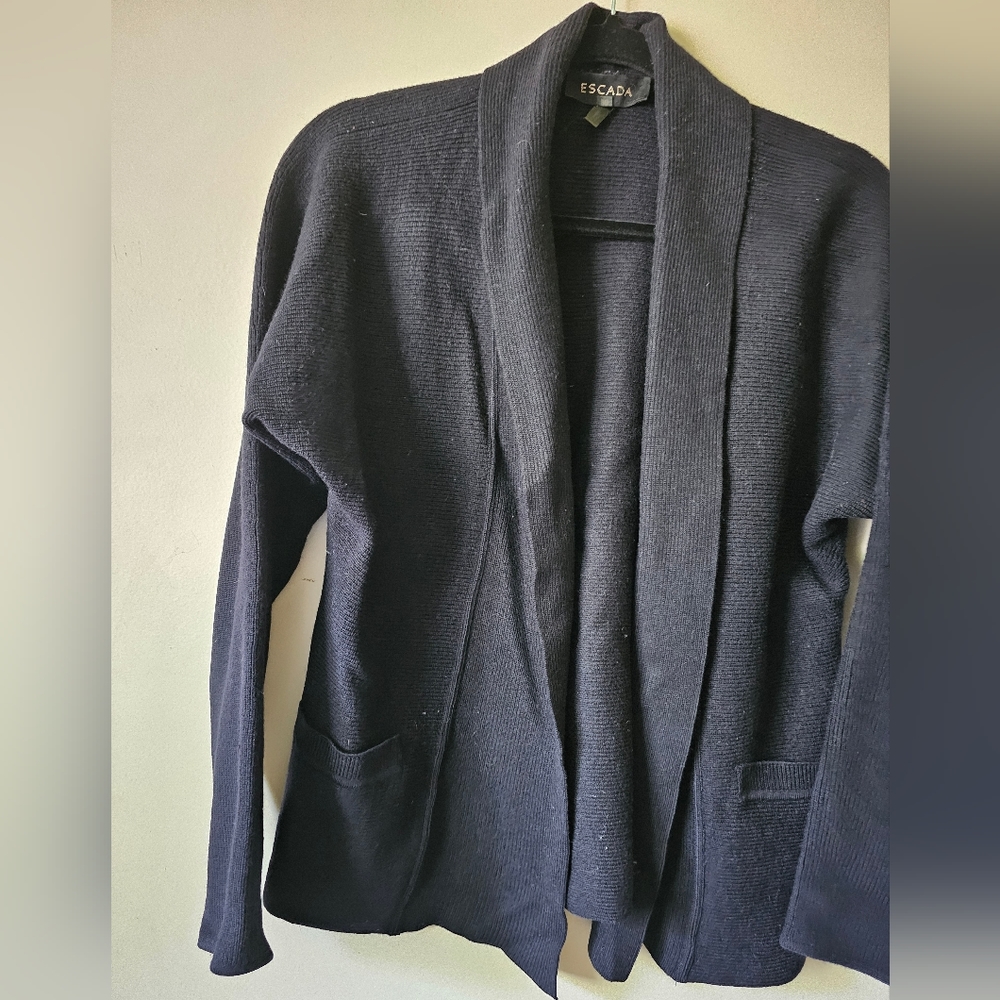 Escada Black Wool Cardigans. - Picture 3 of 10